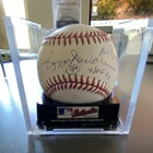 Reggie Jackson New York Yankees Signed Official MLB Baseball HOF Inscription