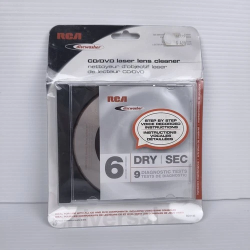 RCA CD/DVD Laser Lens Cleaner – New in Pack – Vintage – Slight Bent Packaging
