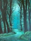 Original Painting, Forest Landscape, Moody Acrylic 11x14inch Canvas Art