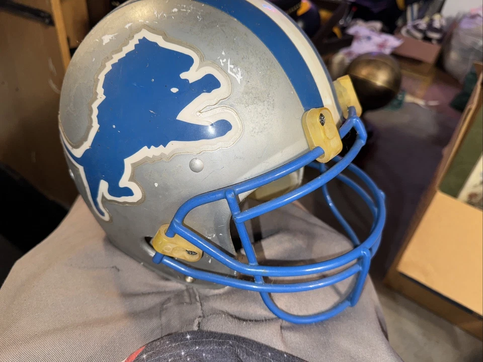 NFL Detroit Lions Vintage Rawlings Casco Tamaño Completo HNFL Grande Foto 2 de 3