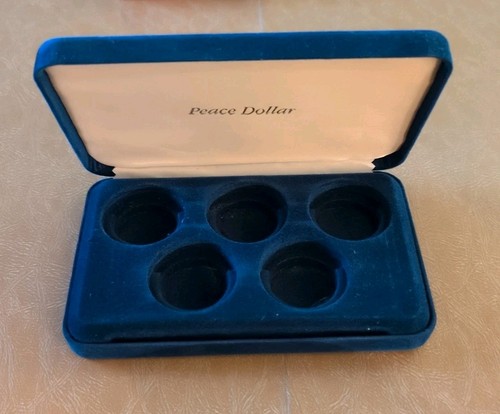 Felt Display Box For Peace Dollars Holds 5 Coins 