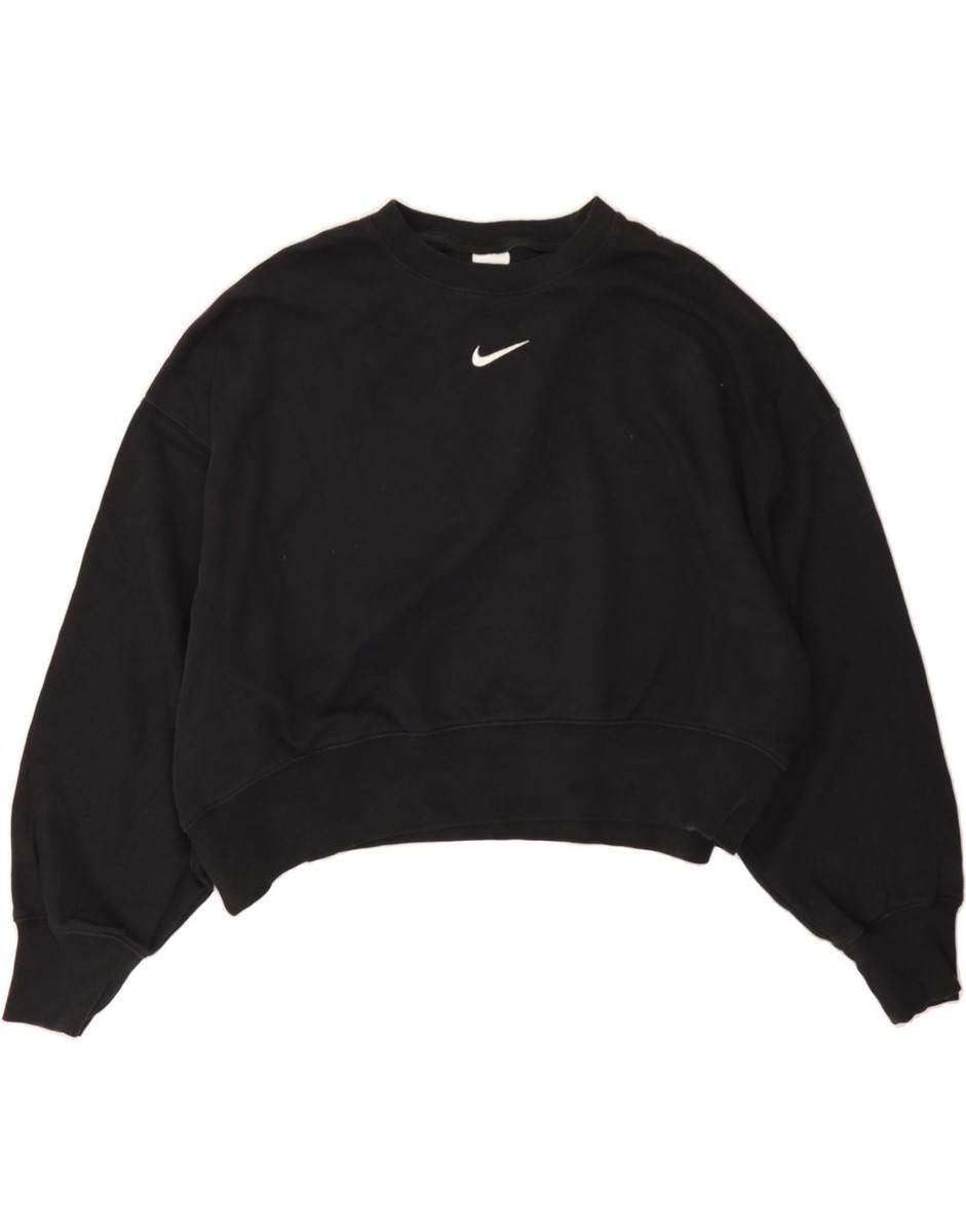 nike black crop jumper