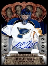 2011-12 Panini Crown Royale Premiere Date Autographs Jaroslav Halak Auto 72/99