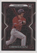 2022 Panini Chronicles Obsidian Electric Etch Red 11/25 Jarren Duran #6 uk2