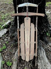 VTG Original Flexible Flyer No. 41 J 41J Wood Metal Sled Classic Collectible USA