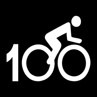 Century Ride 100 Mile Male Decal Sticker White Die Cut Vinyl