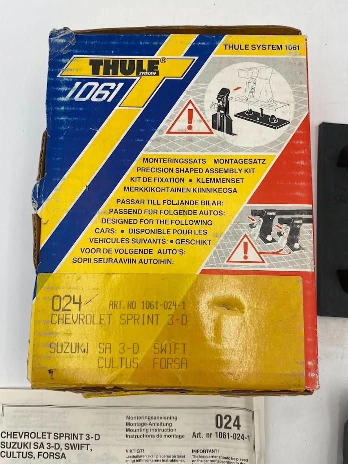 Sistema Thule 1061- #024- Chevrolet Sprint 3-D Suzuki SA 3-D Swift, Cultus, Forsa Foto 2 de 4