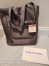 Bath  Body Works VIP 2012 Grey Tote Bag  Wristlet Sequins NWT