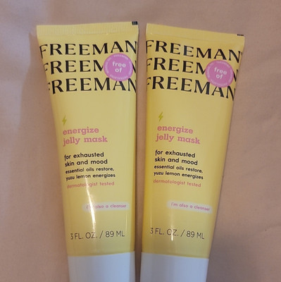 Freeman Energize Jelly Mask Yuzu Lemon Essential Oils Hydrating 3 fl oz