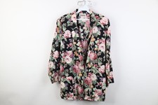 Vintage 90s Streetwear Womens 16 / 18 Flower All Over Print Blazer Jacket USA