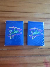2 New & Sealed Decks of "Salem" Playing Cards, Cigarette Promotion 1990s, USA
