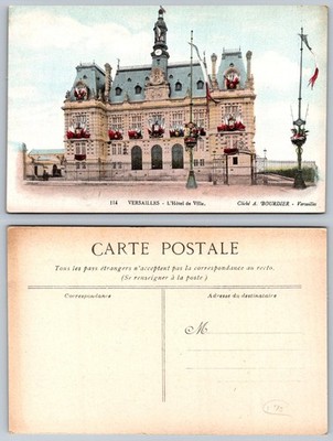 Versailles City Hall L'Hôtel de Ville A. Bourdier France Postcard c. 1900s