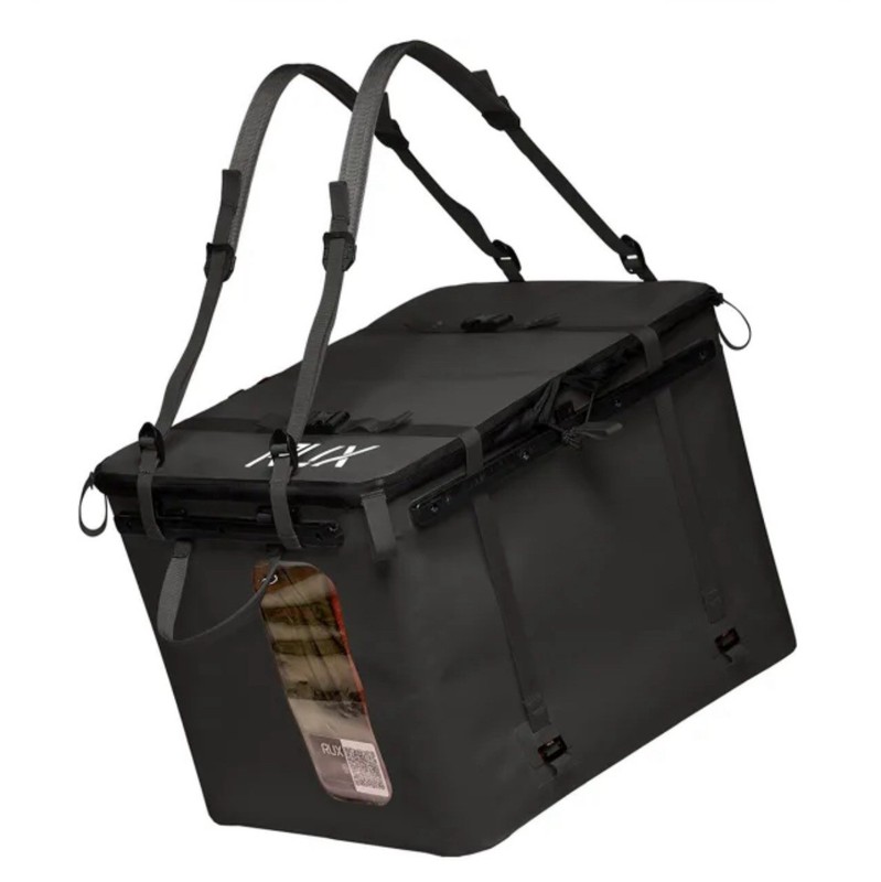 RUX 70L Collapsible Gear Box - Weatherproof Modular Storage for Camping Black