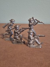 4 Vintage Lead Toy Soldiers Unpainted Figures
