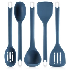 13" Silicone Kitchen Utensils Set - BPA Free Heat Resistant Non-Stick