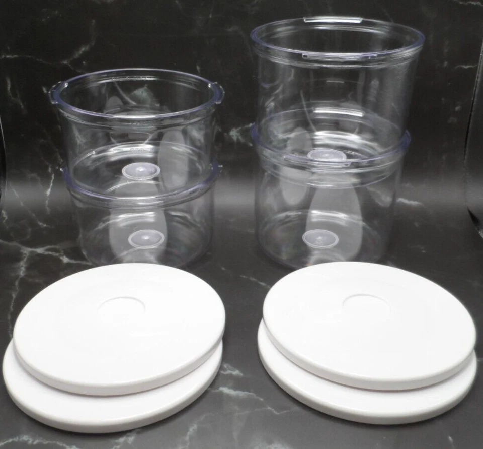 Juego de 4 (2) contenedores de almacenamiento de alimentos de 375 ml (1 1/2 tazas) y (2) 500 ml (2 tazas) Foto 2 de 4