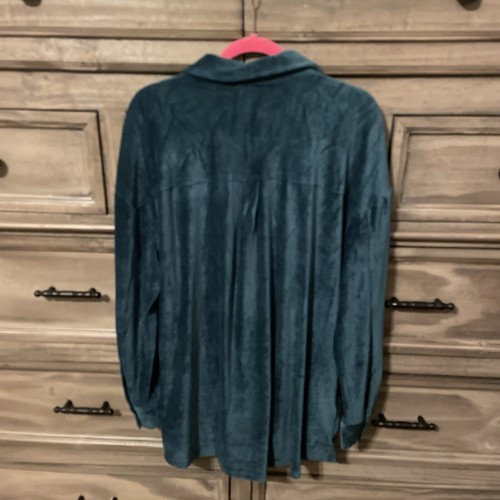 Großes LuLaRoe Abigail Shacket türkis mit Taschen Cord dehnbar - Bild 4 von 4