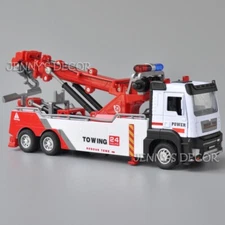 1:50 Scale Diecast Model Vehicle Toy Tow Truck Wrecker Miniature Replica
