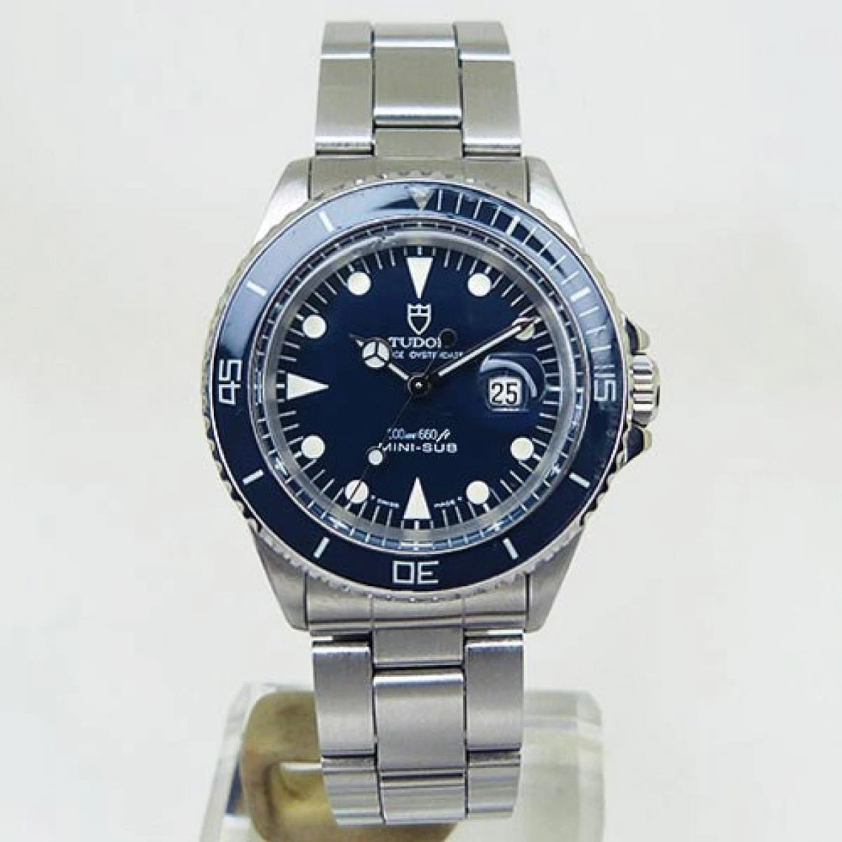 TUDOR Watch 73090 Prince Date Mini Sub Blue Dial Boys SS 33mm date