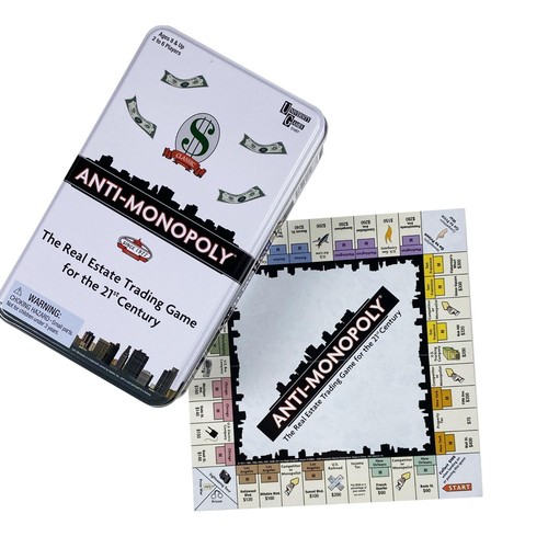 University Games Anti Monopoly Travel Tin Game, Ages 8 and Up NEW Shrink Wrapped - Picture 1 of 4