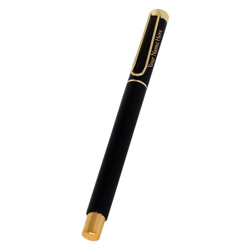 Desire Luxury Roller gifting Ball Pen Polished Bright Black & Rose Gold Trim