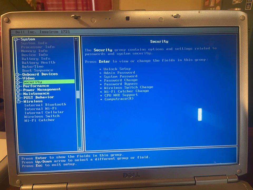 Dell Inspiron 1721 17" Laptop AMD Turion TL-60 2GHz 2GB RAM 240 GB HD Win 7 Pro - Image 3 of 4