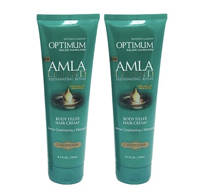 2 Pk SoftSheen Amla Legend Rejuvenate Body Filler Hair Cream 8.5 oz Conditioner