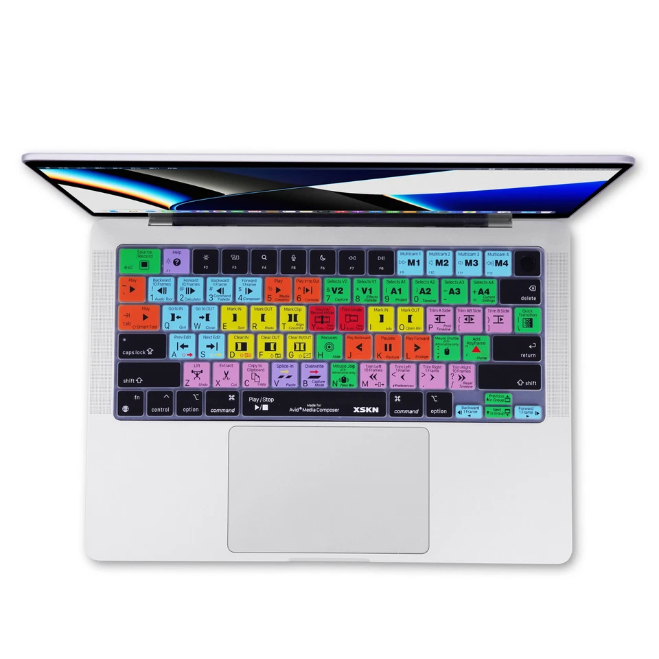 XSKN Avid Media Composer Keyboard Cover for Macbook Air 13.6/15.3 M2 M3 M4 - Image 3 of 4