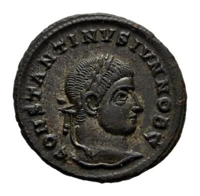 Linnartz ANTIKE Constantius II. als Caesar Æ-Follis 321-324 Siscia vorzüglich+