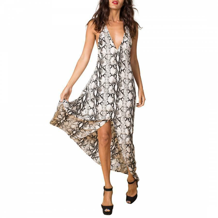 DANCING LEOPARD REPTILE EFFECT OPEN BACK PARTY OCCASION MAXI DRESS UK 12  BNWT | eBay