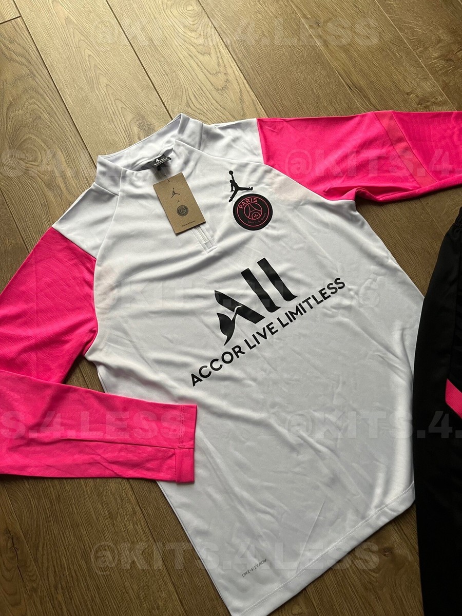 psg training kit white and pink