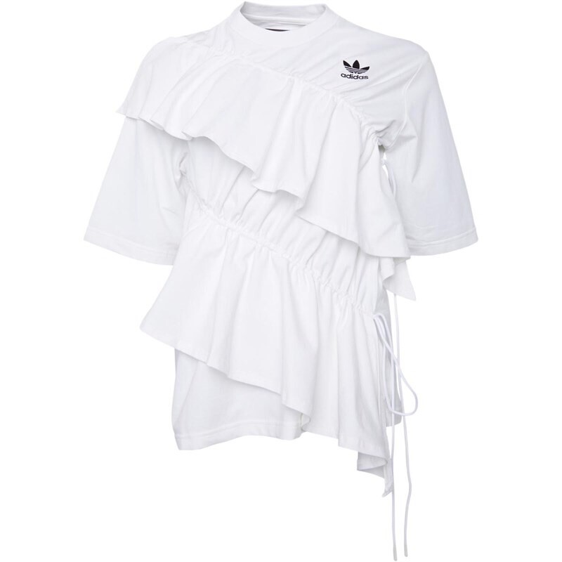 【美品】adidas × J KOO コラボ フリル シャーリングTシャツ レア 美品】adidas × J KOO コラボ フリル シャーリングTシャツ レア