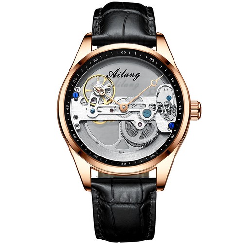 AILANG Men Watch Double-sided Hollow Automatic Mechanical Wristwatch Waterproof - Picture 25 of 30