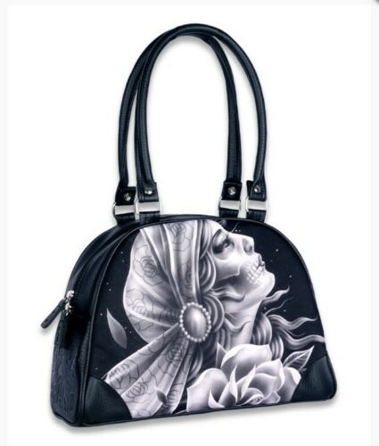 Borsa bowler marca liquore zingara fortuna bella ragazza zingara rosa gotica - Foto 2 di 4