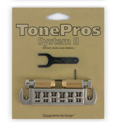 TonePros AVT2G-N Wraparound Set w/SS1 Locking Studs for Gibson® Nickel Finish139