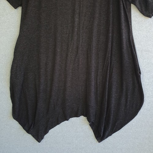 John P Greece Dress Tunic One Size Grey Viscose Blend Knit Drape Lagenlook - Picture 3 of 11