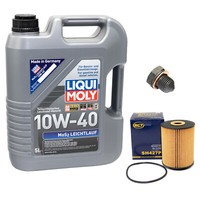 MotoröL ÖLfilter SH427P 10W40 5Liter + ÖLablassschraube FüR Audi Seat Ibiza VW
