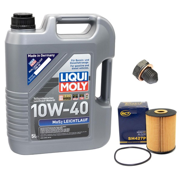 MotoröL ÖLfilter SH427P 10W40 5Liter + ÖLablassschraube FüR Audi Seat Ibiza VW-image