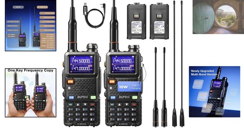 High-Performing UV-Plus 10W Handheld Radio with 2x Batteries & Programming Cable - Picture 2 of 11