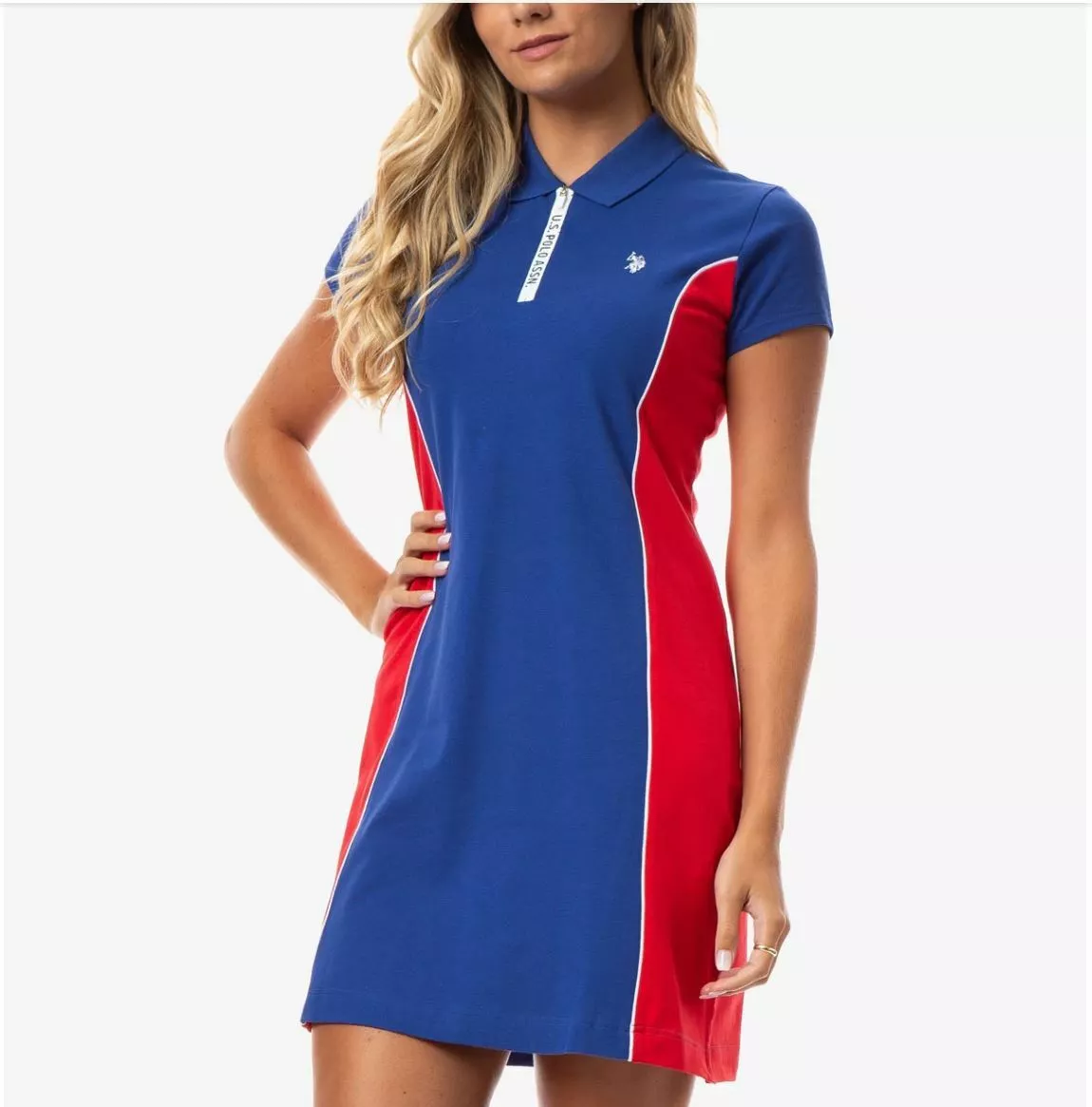 Buy U.S. Polo Assn. Red Regular Fit T-Shirt Dress for Women Online