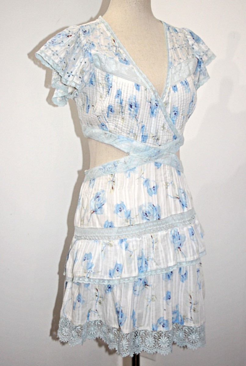 LOVE SHACK FANCY AUDRINA CUT OUT MINI DRESS in Santa Rosa River sz XL $425  | eBay