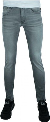 Replay Mens Hyperflex X-lite Re-Used Anbass Stretch Denim Light Grey | eBay