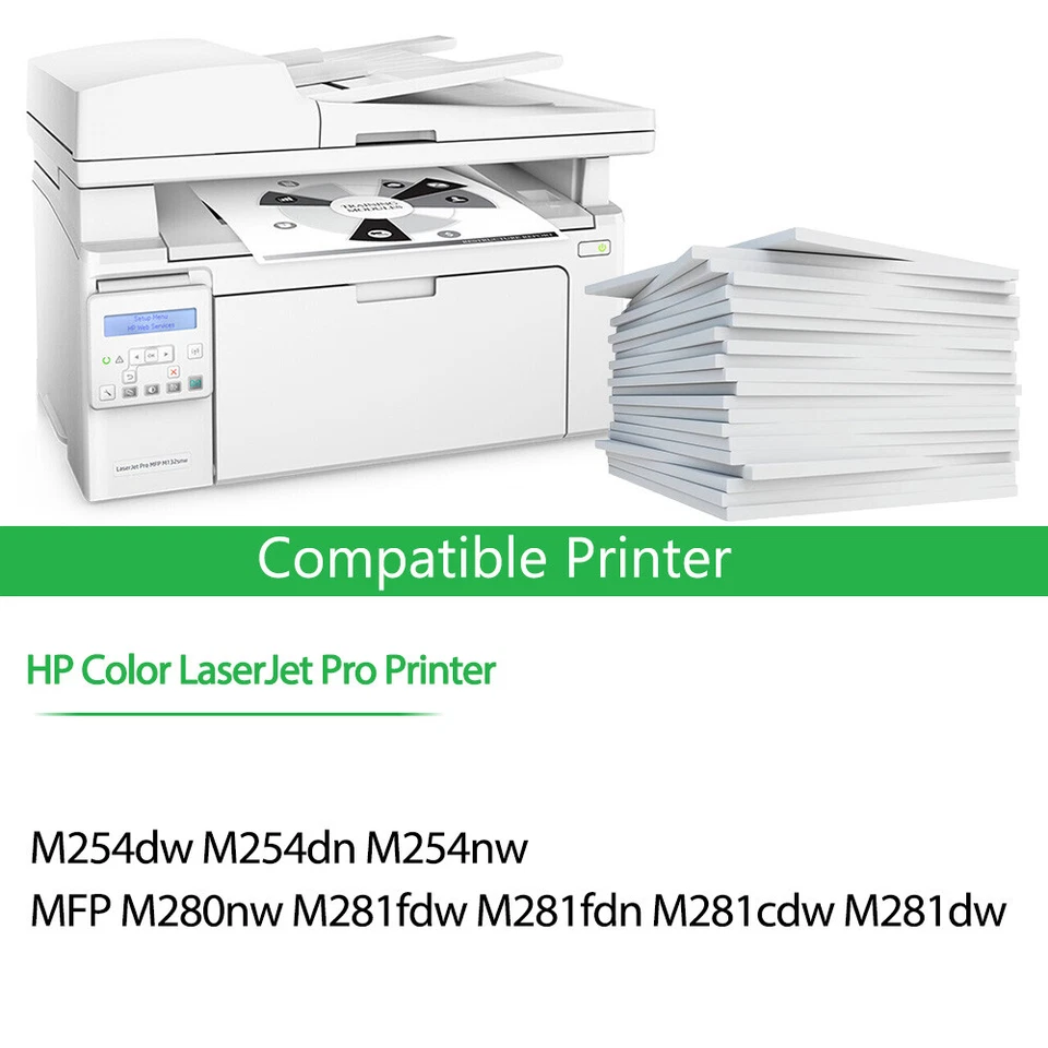 10PK Toner Compatible for HP 202A CF500A LaserJet Pro MFP M281FDW M281CDW M254DW - Image 2 of 4