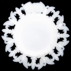 Antique Westmoreland Patriotic Opalescent Milk Glass Plate Eagles Bicentennial