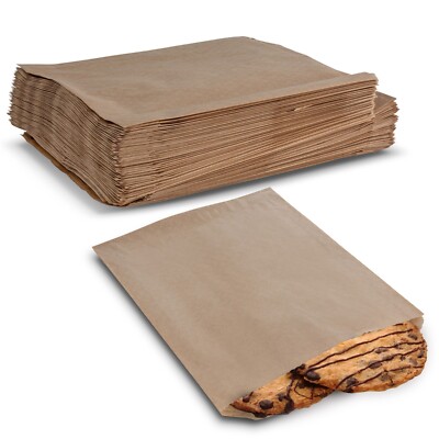 MT Products Cookie Bags - 6.5'' x 8  Grease Resistant Wax Paper Bags - 100 Pieces