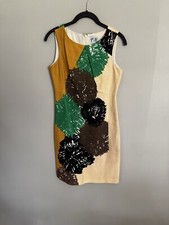 Tabitha Women's Sheath Knee Abstract Pleat Anthropologie Dress Sz 2 (J1)