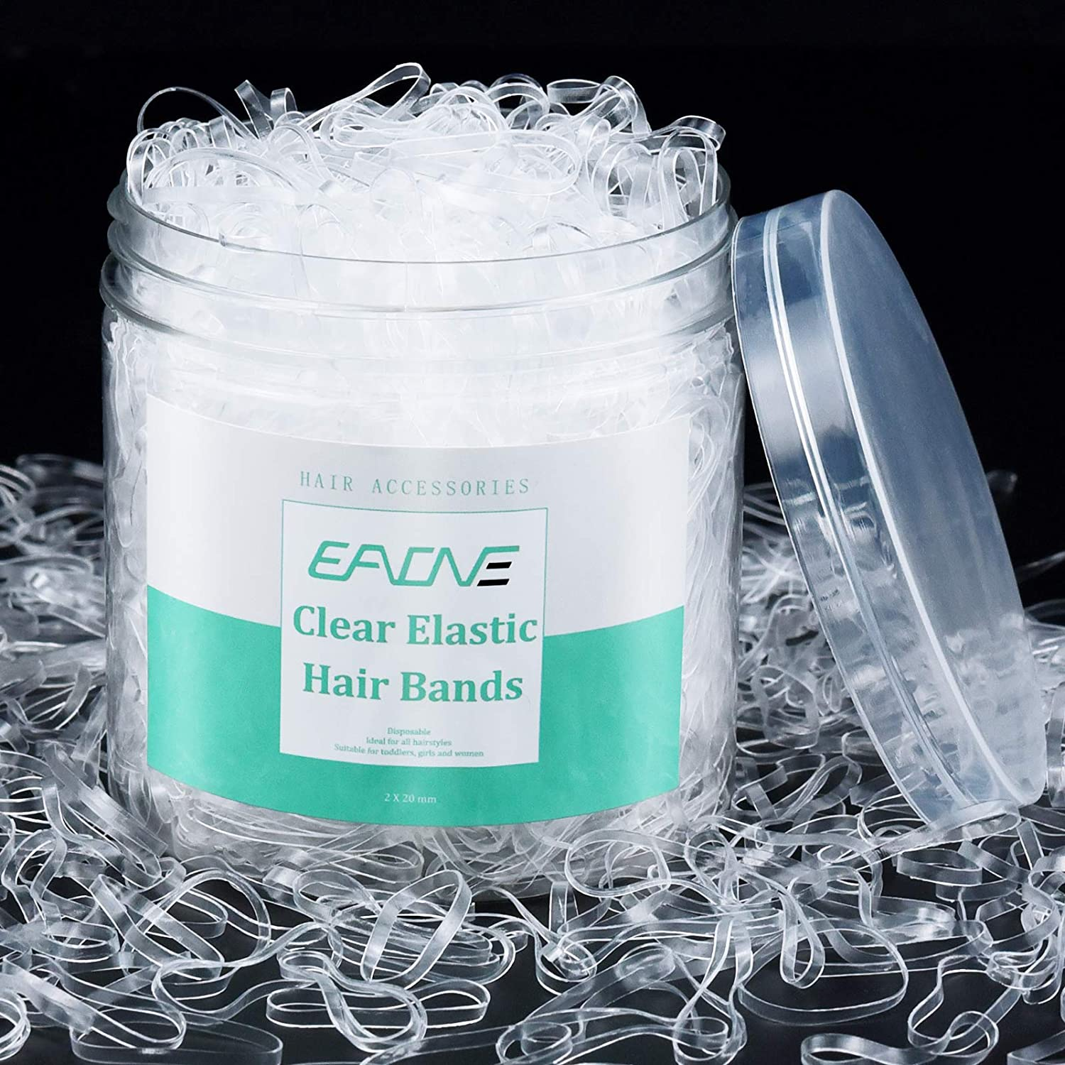 EAONE 1500Pcs Clear Hair Bands Baby Hair Ties Tiny Elastics Rubber Bands  for Hai 7445057914956 | eBay