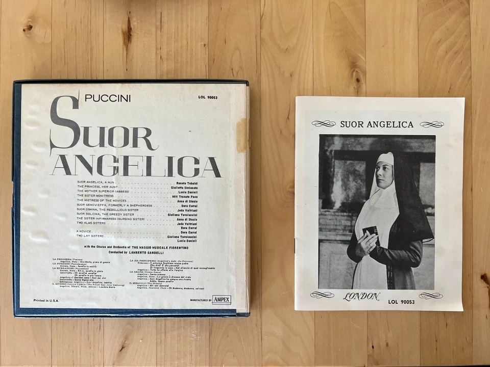 London Puccini Suor Angelica Tebladi Gardelli conducts 7 1/2ips - Image 2 of 3