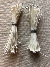 Vintage Millinery Flower all White Fine Stamen 2 bunch Lot Unused Stock HzO