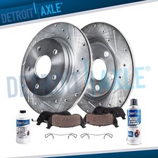 11.02 Rear Drilled Brake Rotors Pads For 2010 2011 2012 2013 Mazda 3 S 2.3l